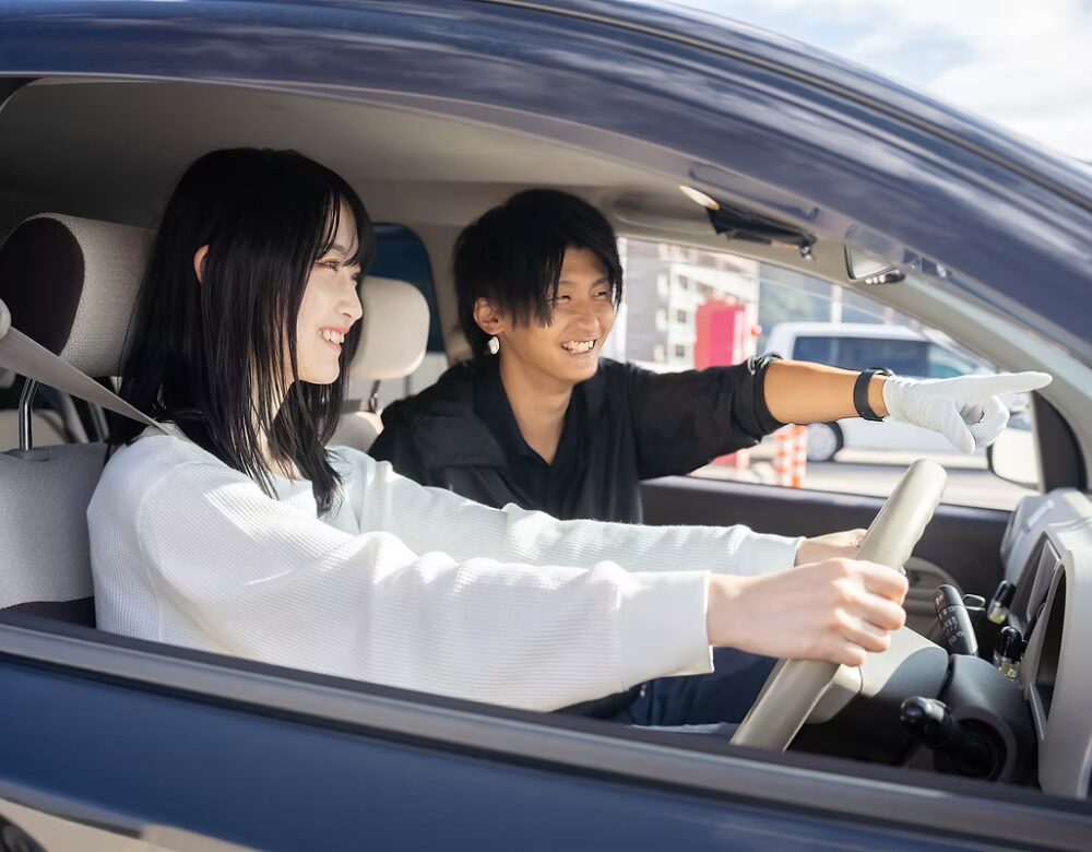 ペーパードライバー講習 まごころペーパードライバースクール:同乗して練習 笑顔の受講生