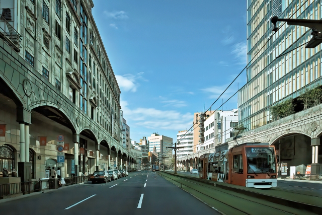 鹿児島市の道路と路面電車